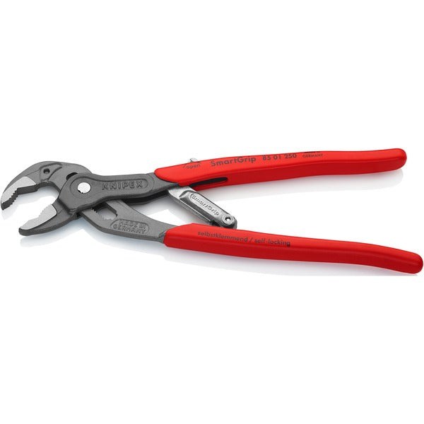 Knipex SmartGrip 85 01 250 , Rohr- / Wasserpumpen-Zange (rot, gezahnte Griffflächen)
