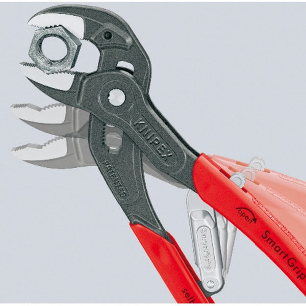 Knipex SmartGrip 85 01 250 , Rohr- / Wasserpumpen-Zange (rot, gezahnte Griffflächen)