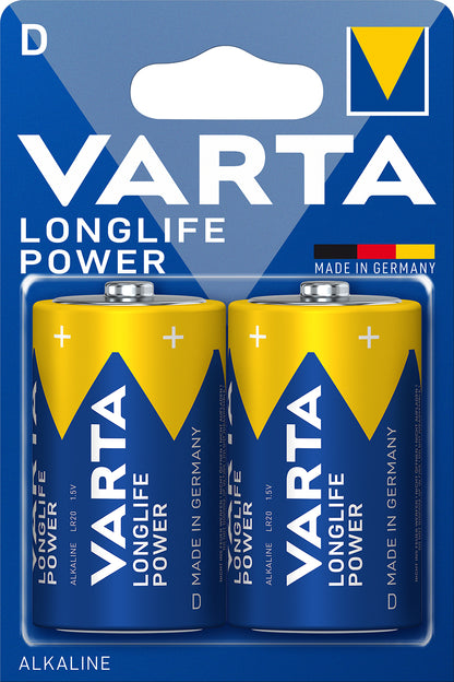 1x2 Varta Longlife Power Mono D LR20