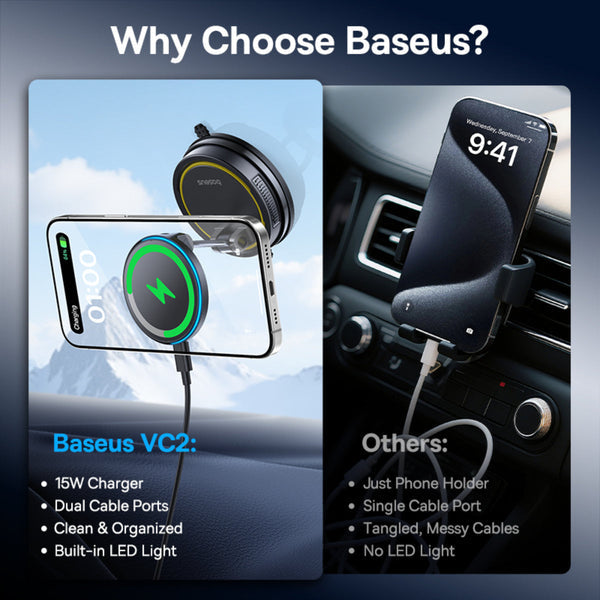 Baseus PrimeTrip VC2 Flex Pro Car Charger Mount, Black
