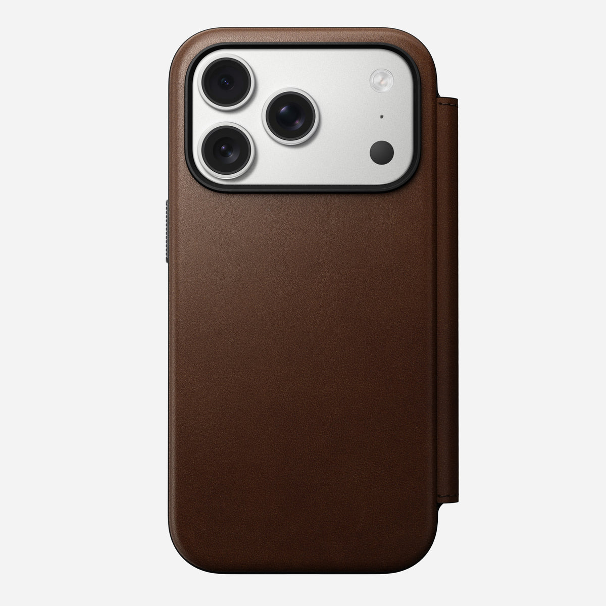 Nomad Magnetic Leather Back for MagSafe iPhone 17 Pro Max in Rustic Brown H