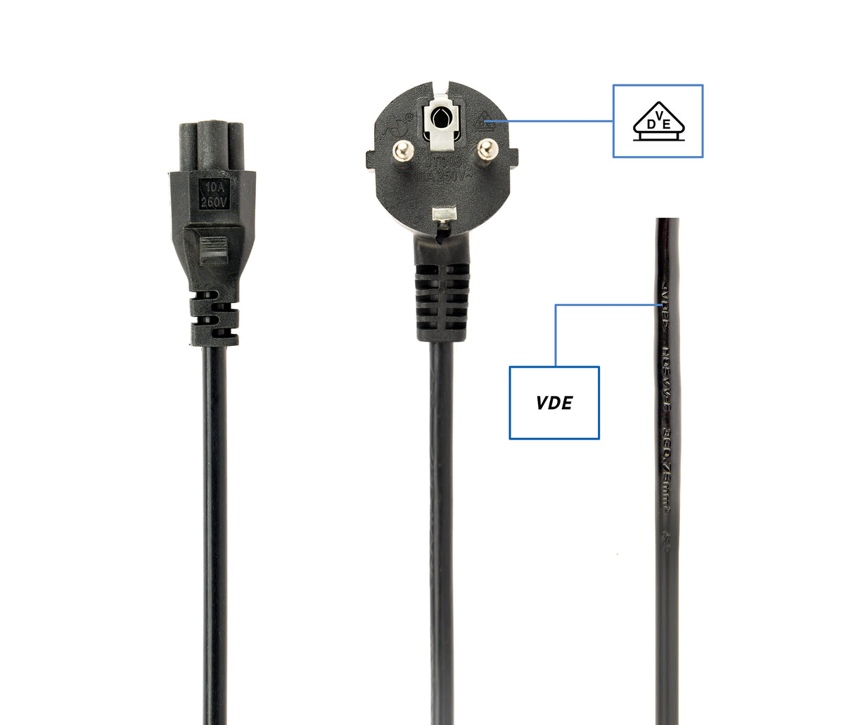 Gembird PC-186-ML12-3M power cable Black CEE7/7 C5 coupler