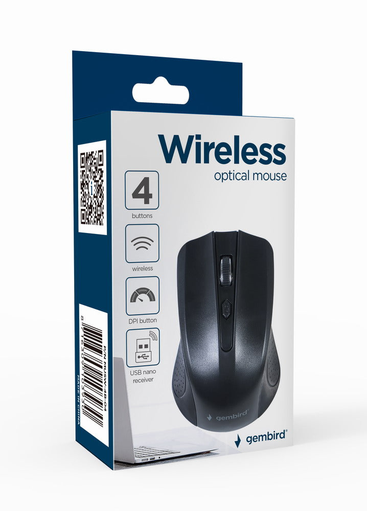 Gembird MUSW-4B-04 mouse Ambidextrous RF Wireless Optical 1600 DPI