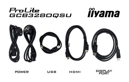 iiyama G-MASTER GCB3280QSU-B2 computer monitor 80 cm (31.5") 2560 x 1440 pixels Dual QHD LED Black