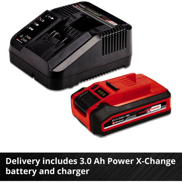 Einhell Power X-Change Akku-Kettensäge GE-LC 18/25-1 Li Kit, 18Volt (rot/schwarz, Li-Ionen Akku 3,0Ah)