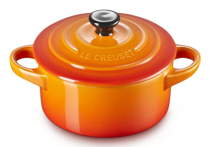 Σετ από 4 μικρές πήλινες κατσαρόλες Le Creuset 10x5 εκ. σε ηφαιστειακό χρώμα