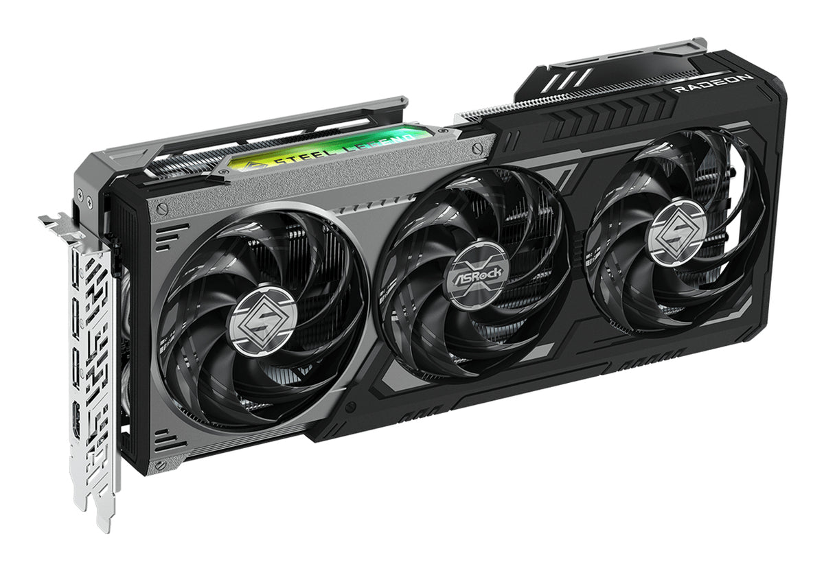 ASRock AMD Radeon™ RX 9070 XT Steel Legend Dark 16GB graphics card
