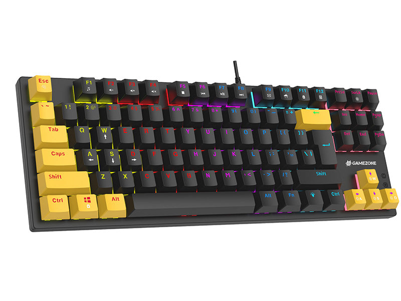 Tracer HORNET 87 keyboard Mouse included Gaming USB QWERTY English Black, Yellow