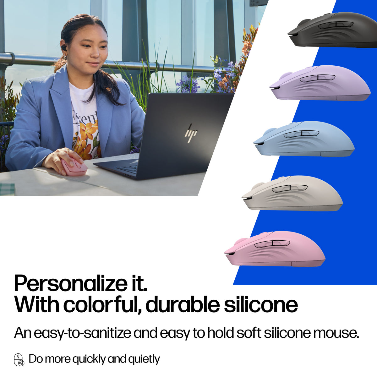 HP 400 Quiet Pink Wireless Mouse