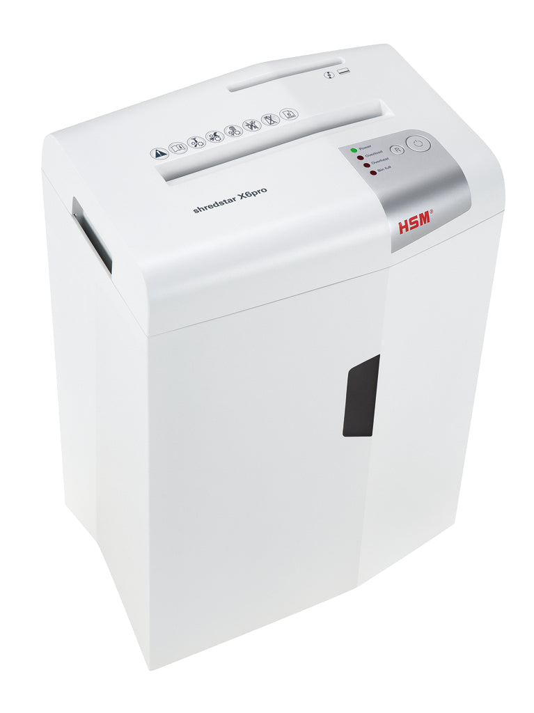 HSM shredstar X6pro document shredder, 2 x 15 mm + separate CD-cutting mechanism