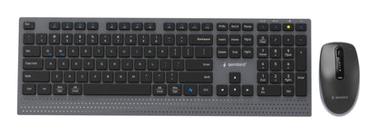 Gembird KBS-WPS-02 Dual-mode Slim Wireless Desktop Set, 2.4G+BT, US layout