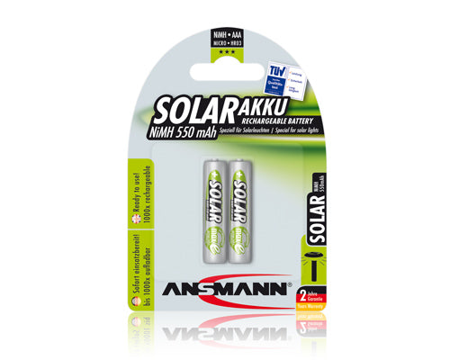 1x2 Ansmann maxE NiMH rech.bat. Micro AAA 550 mAh SOLAR