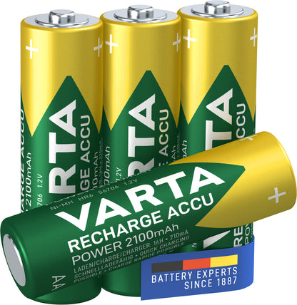 1x4 Varta Rechargeable Accu AA Ready2Use NiMH 2100 mAh Mignon