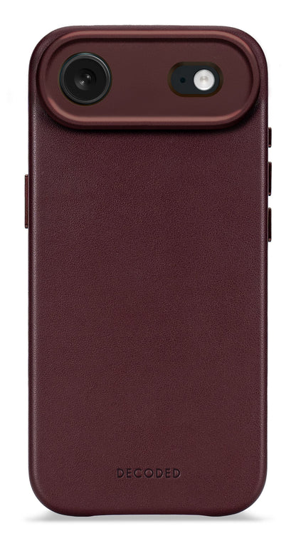 Decoded Leather Backcover for iPhone 17 Air in Dark Ruby