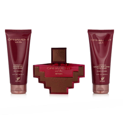 Afnan Ornament Purple Allure EDP 100 ml + SG 100 ml + BL 100 ml (woman)
