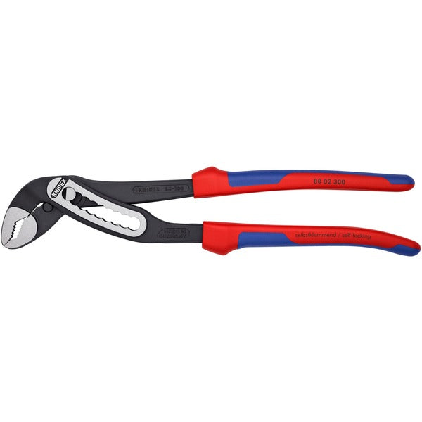 Knipex Alligator 88 02 300, Rohr- / Wasserpumpen-Zange (rot/blau, 9-stufig verstellbar)