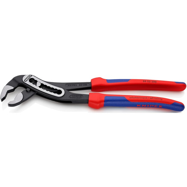 Knipex Alligator 88 02 300, Rohr- / Wasserpumpen-Zange (rot/blau, 9-stufig verstellbar)