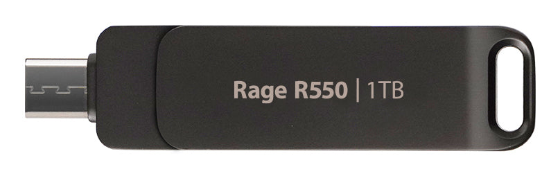 Flashdrive PATRIOT Rage R550 1TB 100 MB/S USB A+C Swivel Design (PE1TR550DSAD) Black