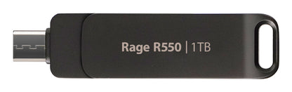 Flashdrive PATRIOT Rage R550 1TB 100 MB/S USB A+C Swivel Design (PE1TR550DSAD) Black