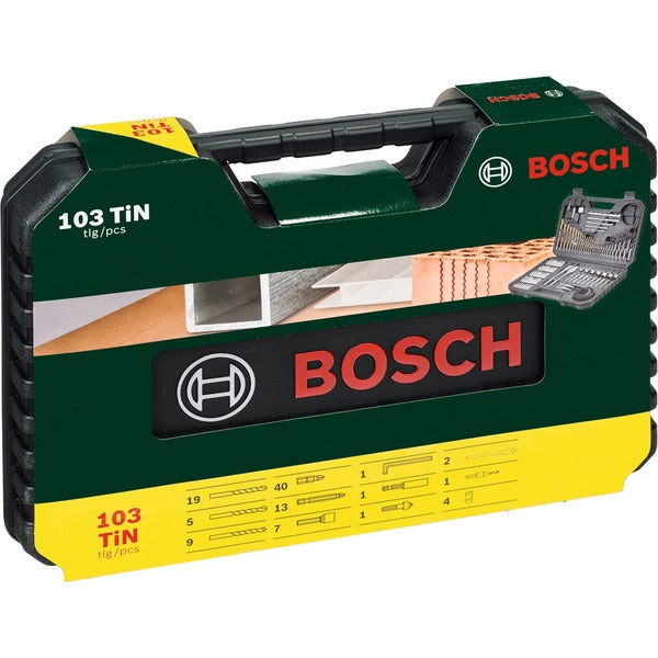 Bosch Powertools V-Line Bohrer- /Schrauber-Set, 103-teilig, Bohrer- & Bit-Satz (grün)