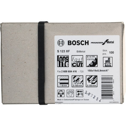 Bosch Powertools Säbelsägeblatt S 123 XF Progressor for Metal, 100 Stück (Länge 150mm)