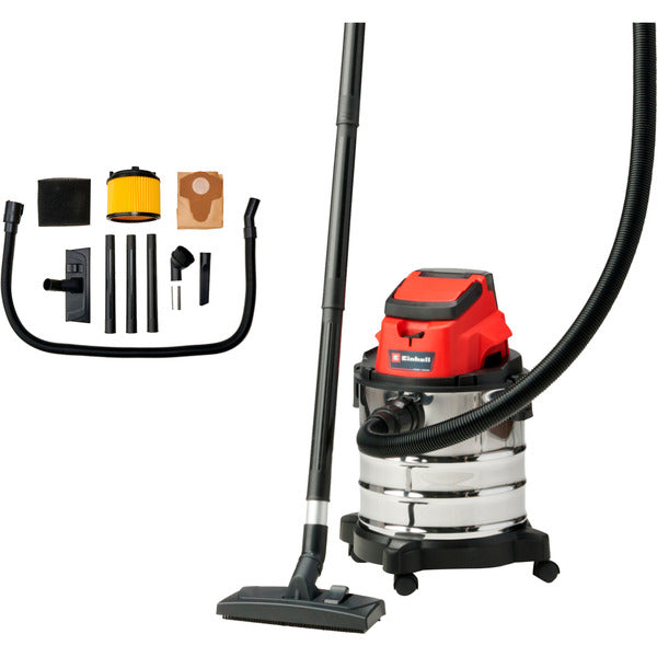 Einhell TC-VC 18/20 Li S-Solo, Nass-/Trockensauger (rot/silber, ohne Akku und Ladegerät)