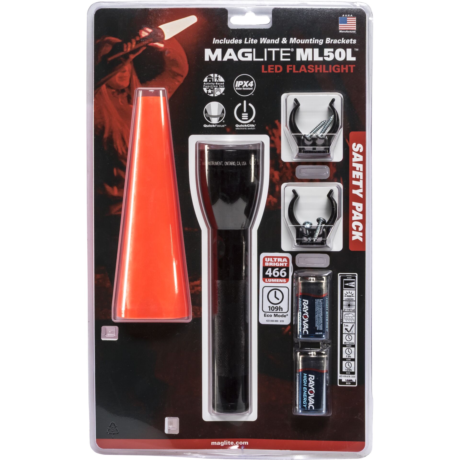 Φακός Maglite ML50 LED Ασφαλείας Μαύρος