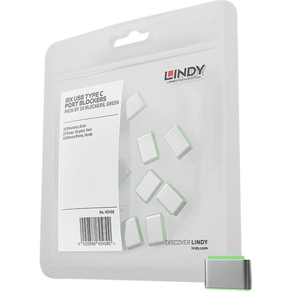 Lindy USB Typ C Port Schloss 10 Stück (grün, Schlüssel separat erhältlich)