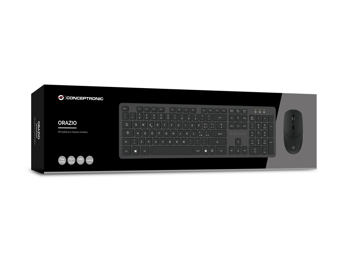 CONCEPTRONIC Tastatur+Maus Wireless       Layout IT  schwarz