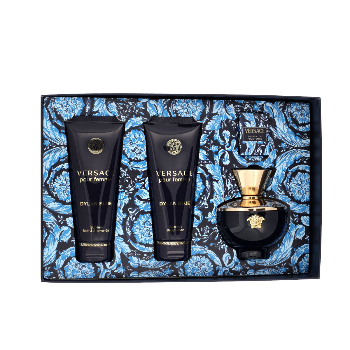Versace Pour Femme Dylan Blue EDP 100 ml + EDP MINI 5 ml + SG 100 ml + BL 100 ml (woman)