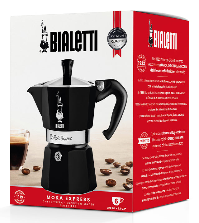 Bialetti Moka Express καφετιέρα Μόκα σε μαύρο χρώμα
