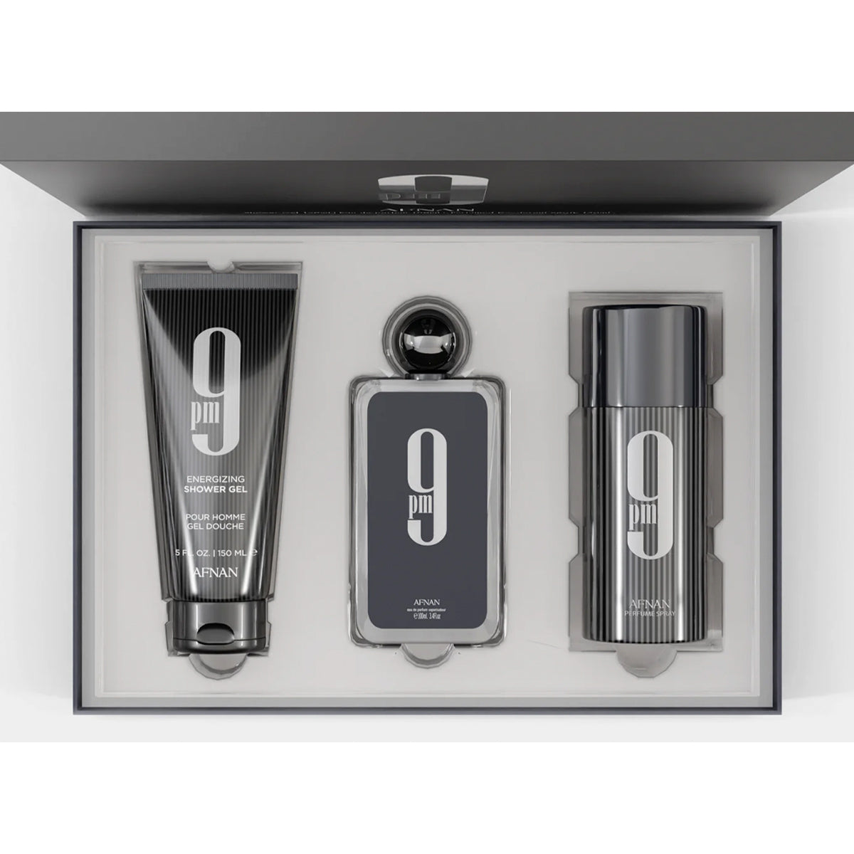 Afnan 9 pm EDP 100 ml + DEO VAPO 150 ml + SG 150 ml (man)