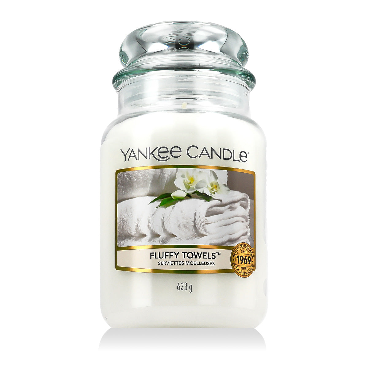 Yankee Candle Classic Large Jar Candles Scented Candle Fluffy Towels 623 g