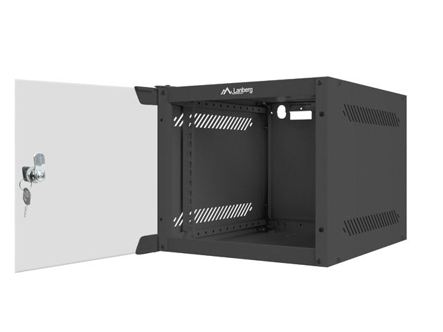 LANBERG 10" Wall-Mounted Network Rack Cabinet 4U (280x310 mm, Black)