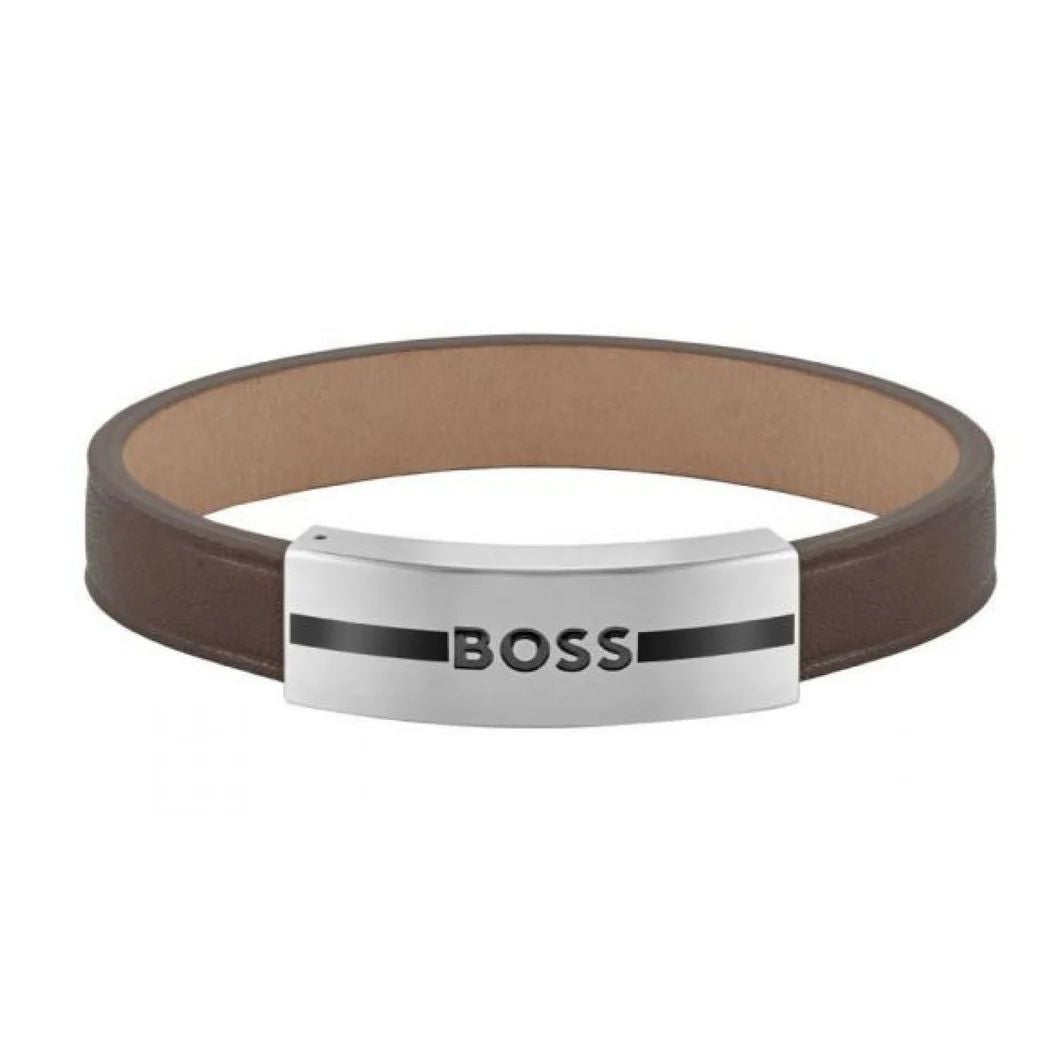Boss Man Bracelet 1580496M, 20 cm, Brown Leather