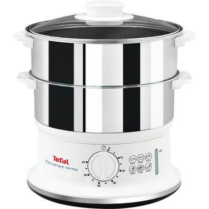 Tefal Dampfgarer Convenient Series VC1451 (edelstahl/weiß, 900 Watt, 2x 3 Liter)