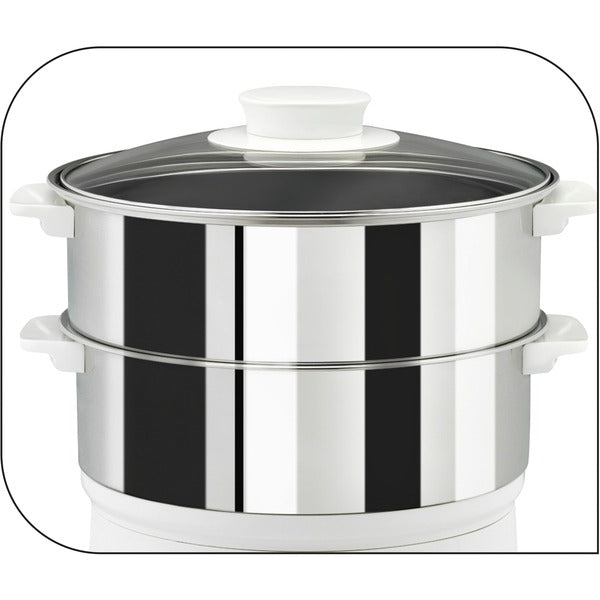 Tefal Dampfgarer Convenient Series VC1451 (edelstahl/weiß, 900 Watt, 2x 3 Liter)
