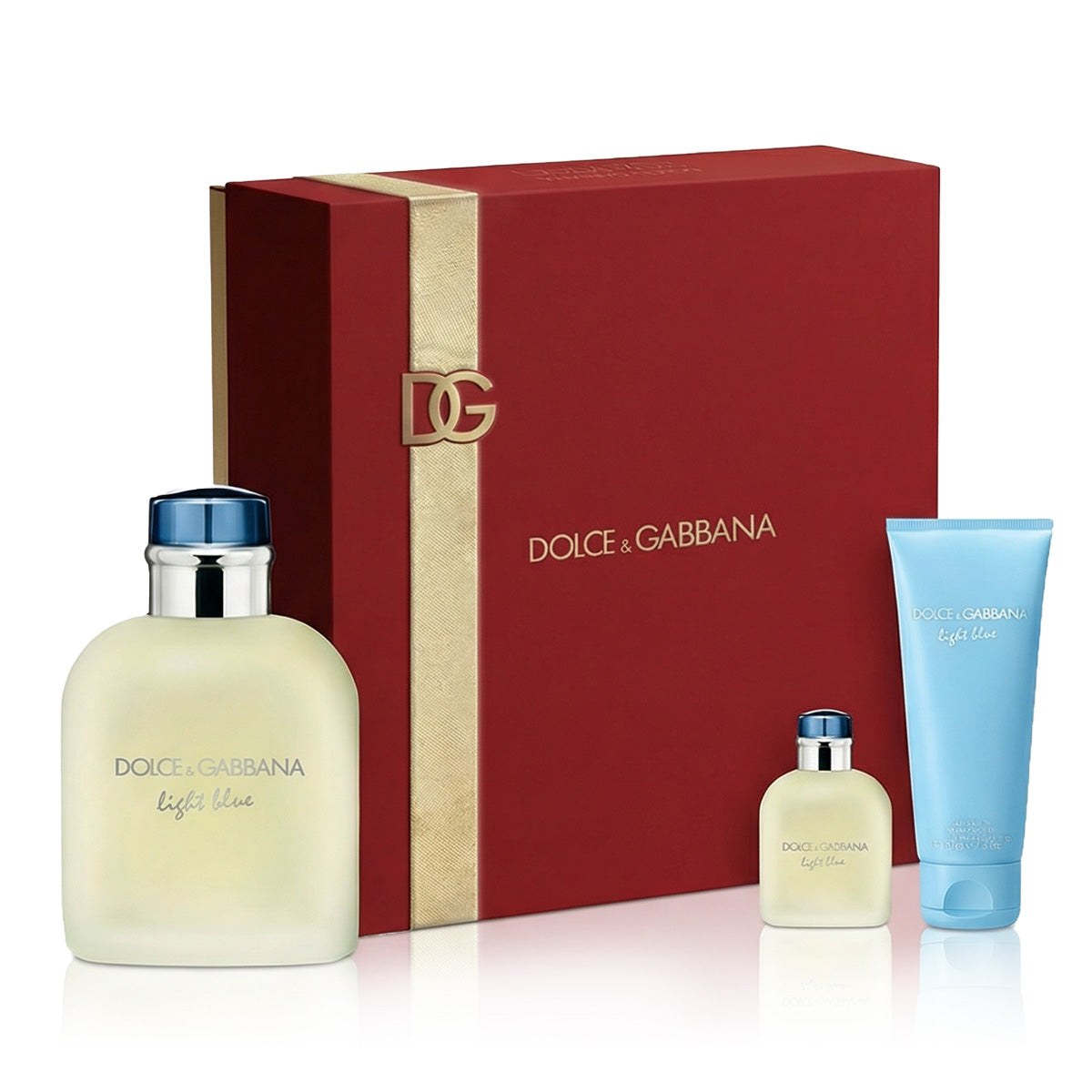 Dolce & Gabbana Light Blue pour Homme Eau de Toilette 75 ml + Eau de Toilette Mini 4.5 ml + Shower Gel 50 ml for Men