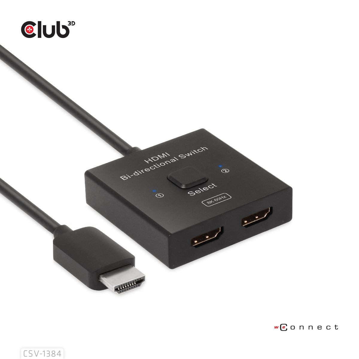 Club3D HDMI Switch 2-in-1 bidirektional   8K60Hz/4K120Hz UHD retail
