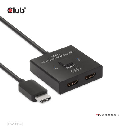 Club3D HDMI Switch 2-in-1 bidirektional   8K60Hz/4K120Hz UHD retail