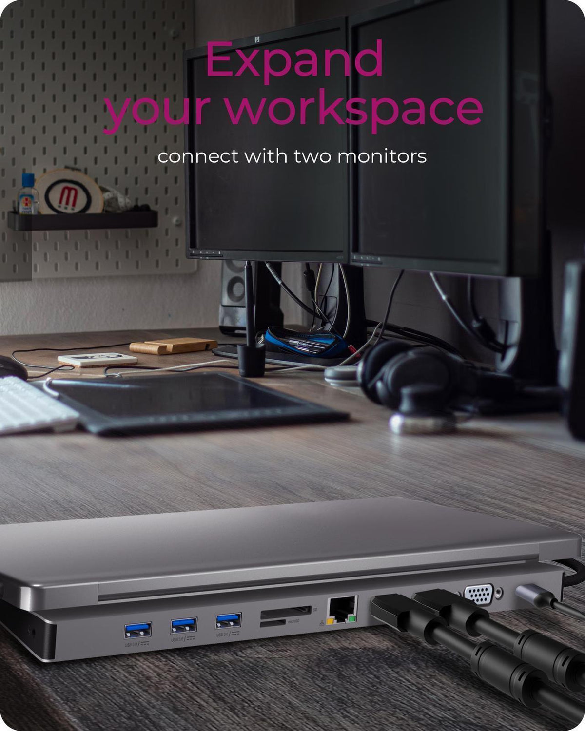 Dockingstation IcyBox USB-C -> HDMI/VGA/USB-A/USB-C/3,5mm