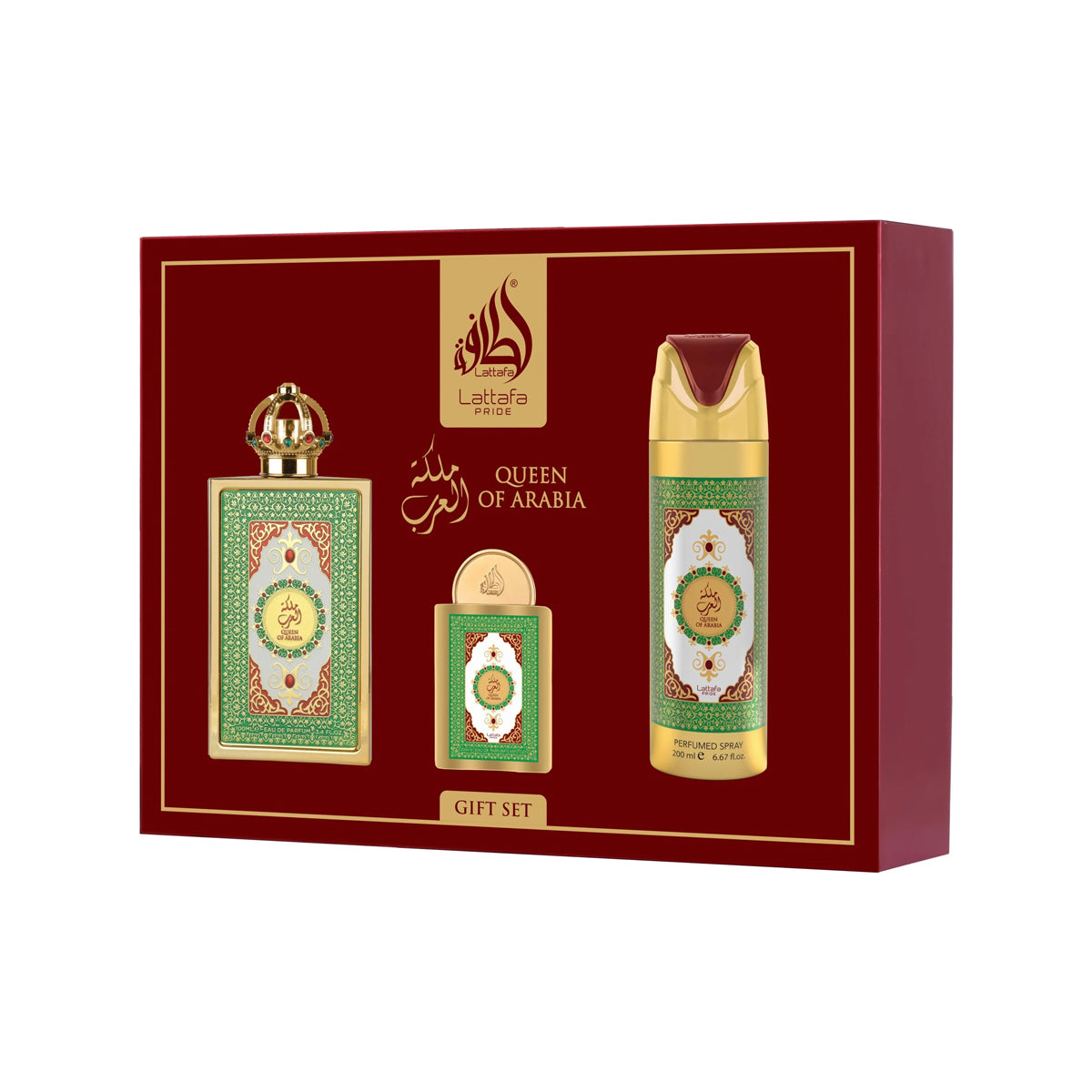 Lattafa Pride Queen Of Arabia EDP 100 ml + EDP 20 ml + DEO VAPO 200 ml (woman)