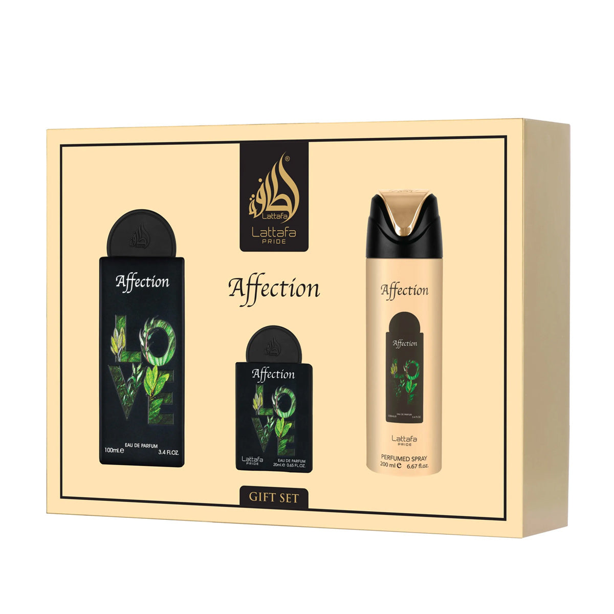 Lattafa Pride Affection EDP 100 ml + EDP 20 ml + DEO VAPO 200 ml (unisex)