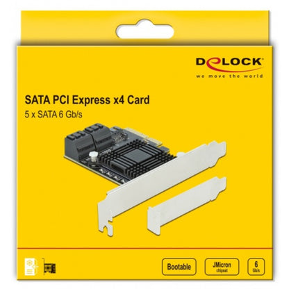 DeLOCK PCIe 5P SATA x4 LP
