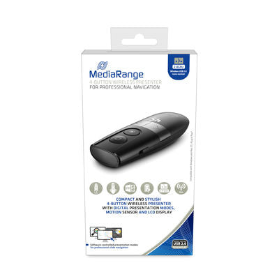 MediaRange Digital Presentation Remote 4-Button Black