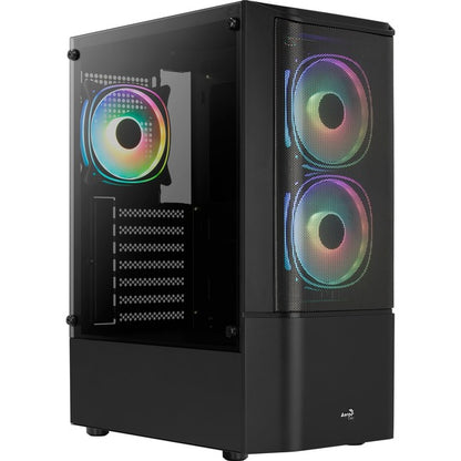 Aerocool Quantum Mesh-G-BK-v3 - Θήκη Υπολογιστή με Tempered Glass