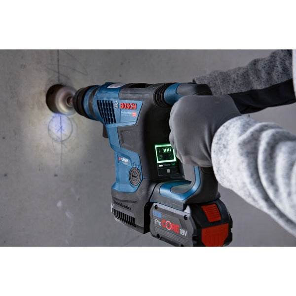 Bosch Powertools Akku-Bohrhammer GBH 18V-34 CF Professional (blau/schwarz, 2x Akku ProCORE18V 8,0Ah, Bluetooth Modul, Koffer)