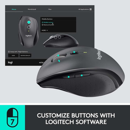 Logitech Wireless Mouse M705 (anthrazit)