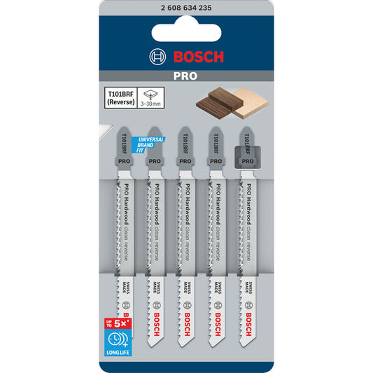 Stichsägeblatt T 101 BRF Clean für Hartholz, 100mm (5 Stück)