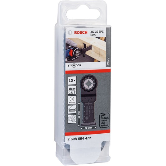 Bosch Powertools Ταυτσάγκεμπλατ AIZ 32 EPC Wood (10 τεμάχια, HCS, πλάτος 32mm)